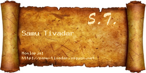 Samu Tivadar névjegykártya