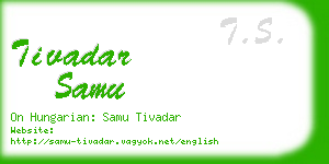 tivadar samu business card